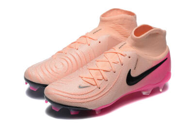 Men's Nike Phantom Luna Elite FG Firm Ground High-Tops Football Boots - Pink/Black/Blue
