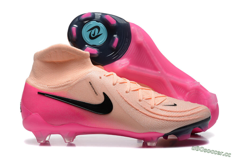 Men's Nike Phantom Luna Elite FG Firm Ground High-Tops Football Boots - Pink/Black/Blue 2