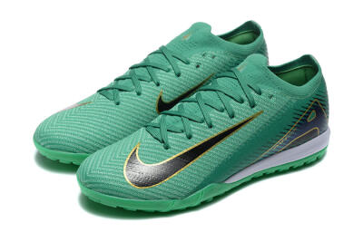 Men's Nike Air Zoom Mercurial Vapor 16 Elite TF Artificial Turf Low-Tops Football Shoes - Green/Black/Gold