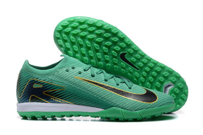 Men's Nike Air Zoom Mercurial Vapor 16 Elite TF Artificial Turf Low-Tops Football Shoes - Green/Black/Gold