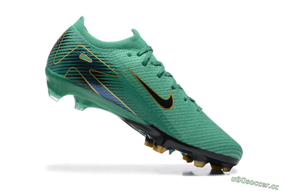 Men's Nike Air Zoom Mercurial Vapor 16 Elite FG Firm Ground Low-Tops Football Boots - Green/Black/Gold 7