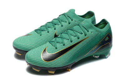 Men's Nike Air Zoom Mercurial Vapor 16 Elite FG Firm Ground Low-Tops Football Boots - Green/Black/Gold