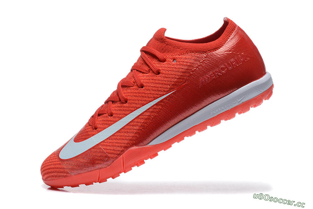 Men's Nike Air Zoom Mercurial Vapor 16 Elite TF Artificial Turf Low-Tops Football Shoes - Red/White 8