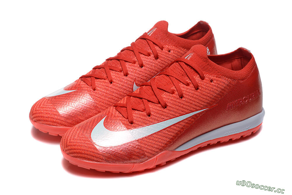 Men's Nike Air Zoom Mercurial Vapor 16 Elite TF Artificial Turf Low-Tops Football Shoes - Red/White 5