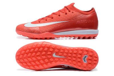 Men's Nike Air Zoom Mercurial Vapor 16 Elite TF Artificial Turf Low-Tops Football Shoes - Red/White