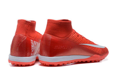 Men's Nike Air Zoom Mercurial Superfly 10 Elite TF Artificial Turf High-Tops Football Shoes - Red/White