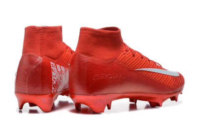 Men's Nike Air Zoom Mercurial Superfly 10 Elite FG Firm Ground High-Tops Football Boots - Red/White
