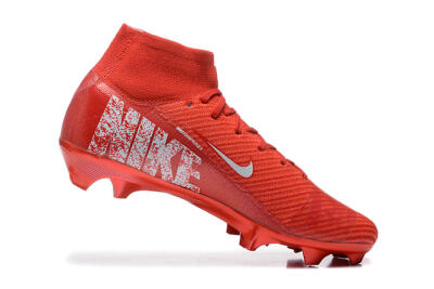 Men's Nike Air Zoom Mercurial Superfly 10 Elite FG Firm Ground High-Tops Football Boots - Red/White