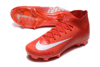 Men's Nike Air Zoom Mercurial Superfly 10 Elite FG Firm Ground High-Tops Football Boots - Red/White
