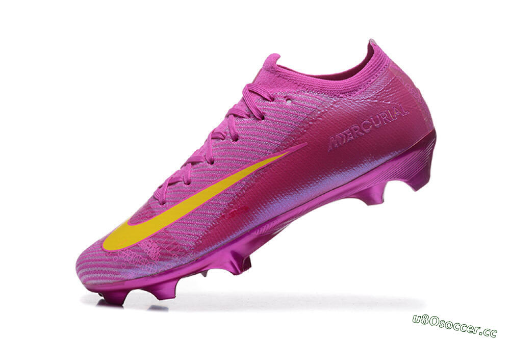 Men's Nike Air Zoom Mercurial Vapor 16 Elite FG Firm Ground Low-Tops Football Boots - Pink/Yellow 8