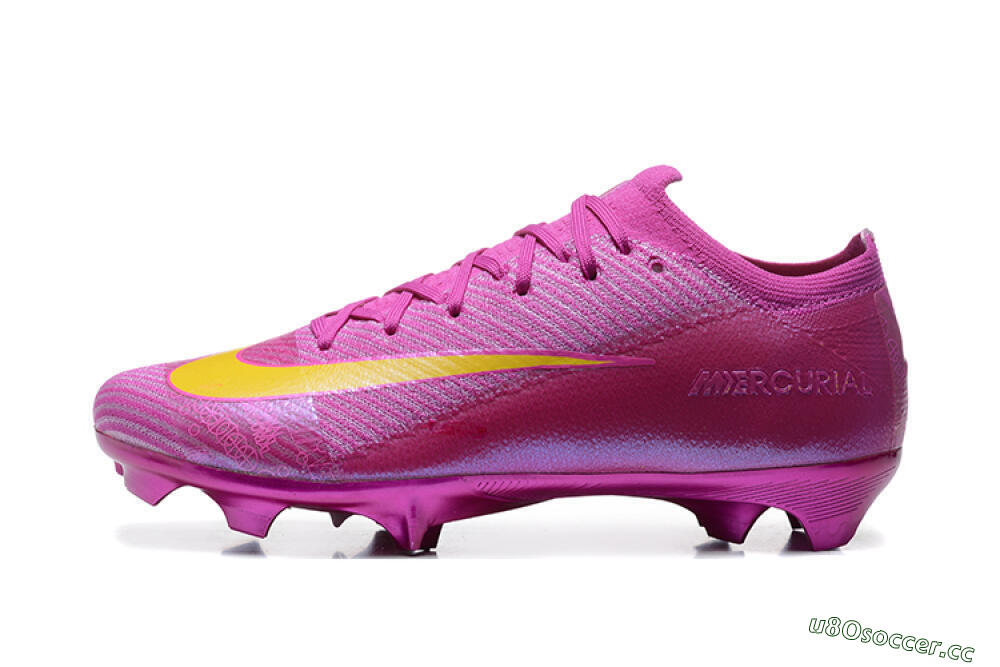 Men's Nike Air Zoom Mercurial Vapor 16 Elite FG Firm Ground Low-Tops Football Boots - Pink/Yellow 0