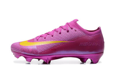 Men's Nike Air Zoom Mercurial Vapor 16 Elite FG Firm Ground Low-Tops Football Boots - Pink/Yellow