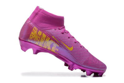 Men's Nike Air Zoom Mercurial Superfly 10 Elite FG Firm Ground High-Tops Football Boots - PurpleYellow
