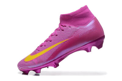 Men's Nike Air Zoom Mercurial Superfly 10 Elite FG Firm Ground High-Tops Football Boots - PurpleYellow