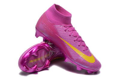 Men's Nike Air Zoom Mercurial Superfly 10 Elite FG Firm Ground High-Tops Football Boots - PurpleYellow
