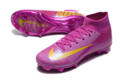 Men's Nike Air Zoom Mercurial Superfly 10 Elite FG Firm Ground High-Tops Football Boots - PurpleYellow