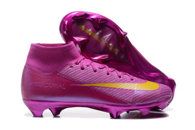 Men's Nike Air Zoom Mercurial Superfly 10 Elite FG Firm Ground High-Tops Football Boots - PurpleYellow