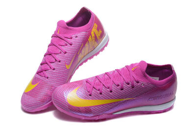 Men's Nike Air Zoom Mercurial Vapor 16 Elite TF Artificial Turf Low-Tops Football Shoes - Pink/Yellow/White