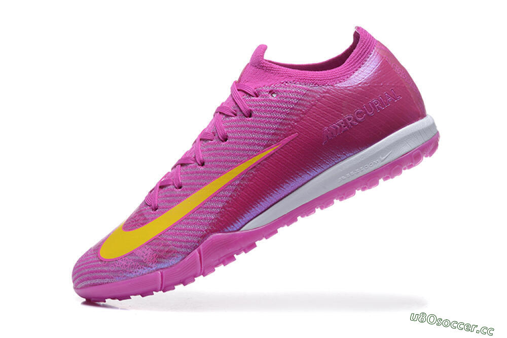 Men's Nike Air Zoom Mercurial Vapor 16 Elite TF Artificial Turf Low-Tops Football Shoes - Pink/Yellow/White 8