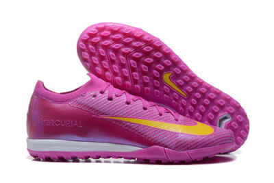 Men's Nike Air Zoom Mercurial Vapor 16 Elite TF Artificial Turf Low-Tops Football Shoes - Pink/Yellow/White
