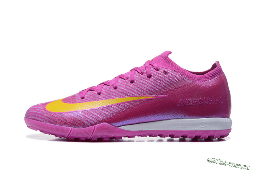 Men's Nike Air Zoom Mercurial Vapor 16 Elite TF Artificial Turf Low-Tops Football Shoes - Pink/Yellow/White 0