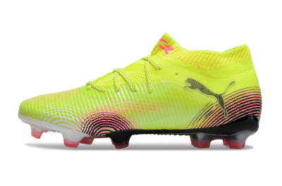 Men's Puma Future 8 Ultimate FG Firm Ground Low-Tops Football Boots - Yellow/Pink/Black