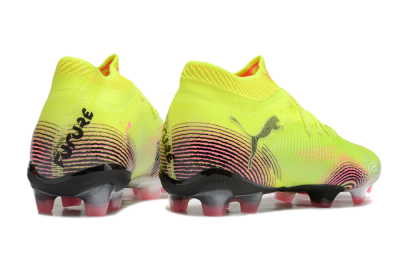 Men's Puma Future 8 Ultimate FG Firm Ground Low-Tops Football Boots - Yellow/Pink/Black