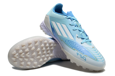 Men's Adidas F50 Pro TF Artificial Turf Low-Tops Football Shoes - Jade/White/Beige
