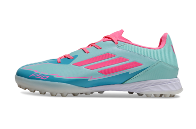 Men's Adidas F50 Pro TF Artificial Turf Low-Tops Football Shoes - Jade/Pink/White