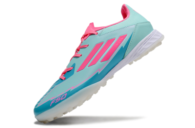 Men's Adidas F50 Pro TF Artificial Turf Low-Tops Football Shoes - Jade/Pink/White