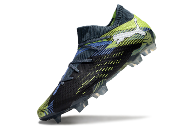Men's Puma Future Ultimate FG Firm Ground Low-Tops Football Boots - Black/Yellow/Blue