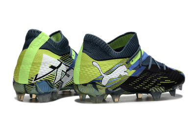 Men's Puma Future Ultimate FG Firm Ground Low-Tops Football Boots - Black/Yellow/Blue