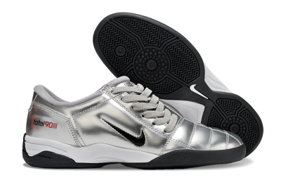 Men's Nike Total 90 II IC Indoor & Futsal Low-Tops Football Shoes - Silver/Black/White