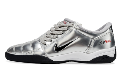 Men's Nike Total 90 II IC Indoor & Futsal Low-Tops Football Shoes - Silver/Black/White