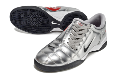 Men's Nike Total 90 II IC Indoor & Futsal Low-Tops Football Shoes - Silver/Black/White