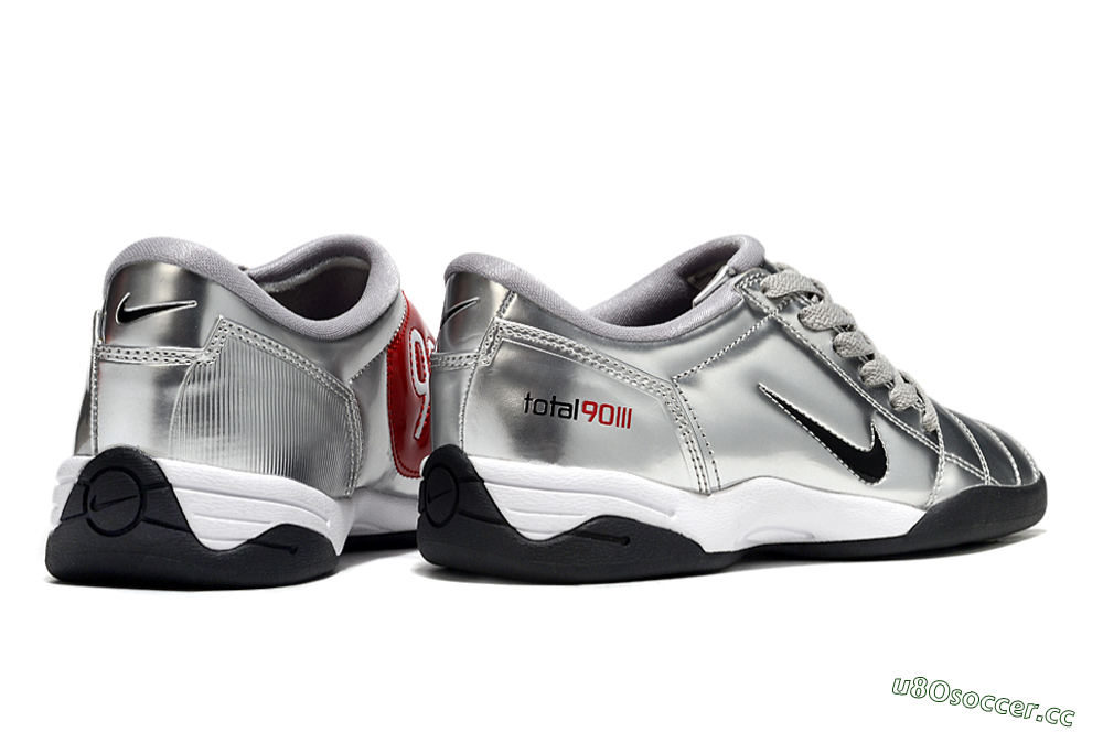 Men's Nike Total 90 II IC Indoor & Futsal Low-Tops Football Shoes - Silver/Black/White 6