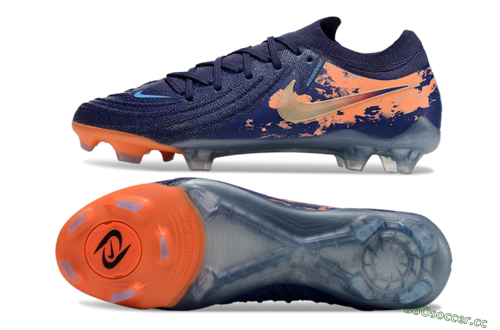 Unisex Nike Phantom Luna Elite FG Firm Ground Low-Tops Football Boots - Blue/White/Orange 1