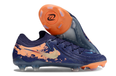 Unisex Nike Phantom Luna Elite FG Firm Ground Low-Tops Football Boots - Blue/White/Orange