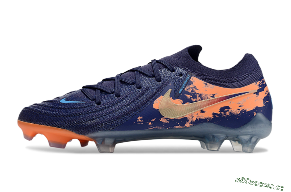 Unisex Nike Phantom Luna Elite FG Firm Ground Low-Tops Football Boots - Blue/White/Orange 0