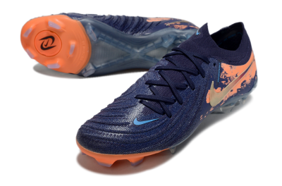 Unisex Nike Phantom Luna Elite FG Firm Ground Low-Tops Football Boots - Blue/White/Orange