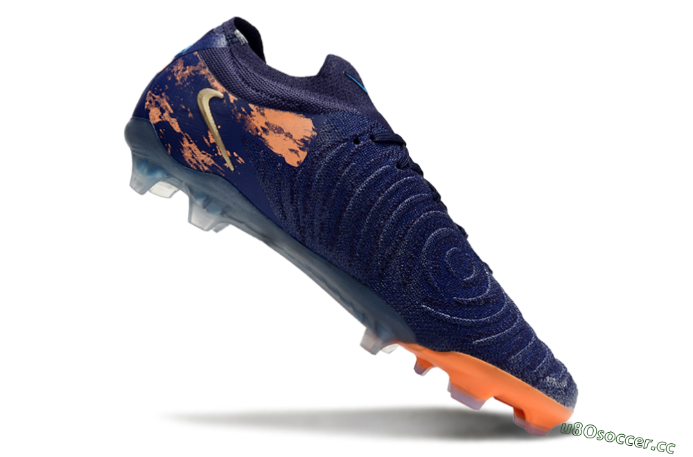 Unisex Nike Phantom Luna Elite FG Firm Ground Low-Tops Football Boots - Blue/White/Orange 4