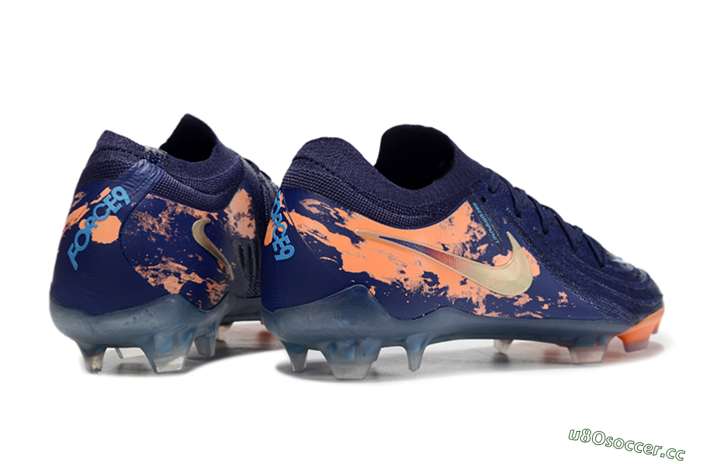 Unisex Nike Phantom Luna Elite FG Firm Ground Low-Tops Football Boots - Blue/White/Orange 6