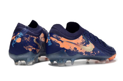 Unisex Nike Phantom Luna Elite FG Firm Ground Low-Tops Football Boots - Blue/White/Orange