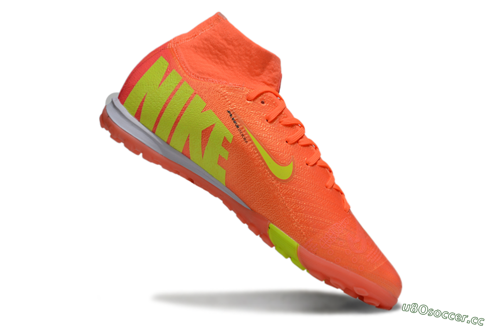 Unisex Nike Air Zoom Mercurial Superfly 9 Elite TF Artificial Turf High-Tops Football Shoes - Red/Yellow/White 4
