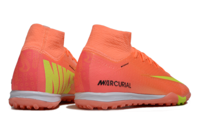 Unisex Nike Air Zoom Mercurial Superfly 9 Elite TF Artificial Turf High-Tops Football Shoes - Red/Yellow/White