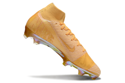 Unisex Nike Air Zoom Mercurial Superfly 10 Elite FG Firm Ground High-Tops Football Boots - Gold/Gold