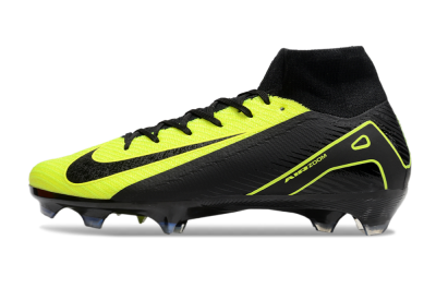 Unisex Nike Air Zoom Mercurial Superfly 10 Elite FG Firm Ground High-Tops Football Boots - Black/Yellow