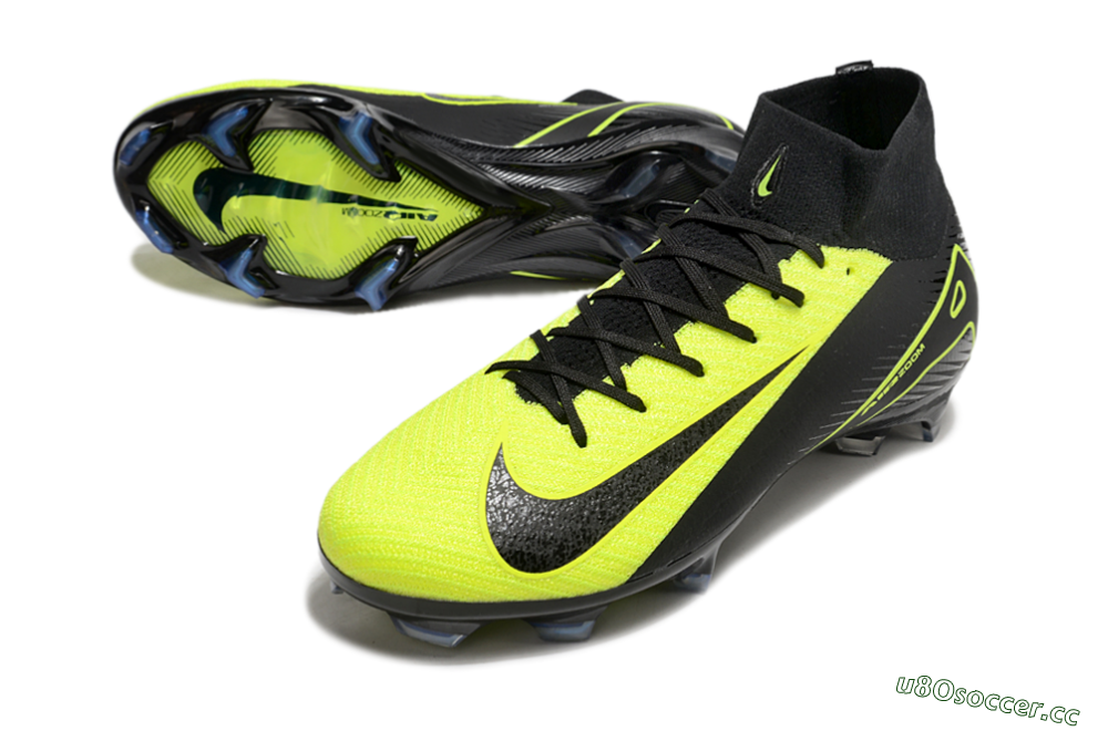 Unisex Nike Air Zoom Mercurial Superfly 10 Elite FG Firm Ground High-Tops Football Boots - Black/Yellow 3