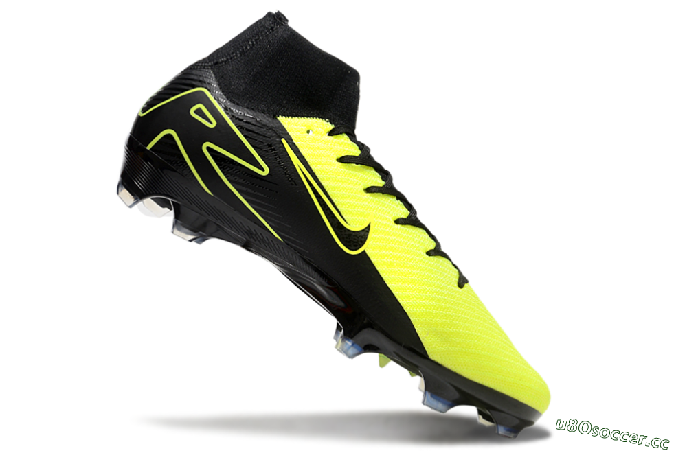 Unisex Nike Air Zoom Mercurial Superfly 10 Elite FG Firm Ground High-Tops Football Boots - Black/Yellow 4
