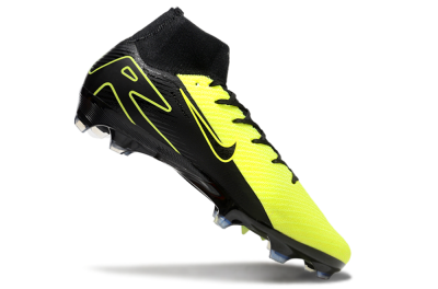 Unisex Nike Air Zoom Mercurial Superfly 10 Elite FG Firm Ground High-Tops Football Boots - Black/Yellow